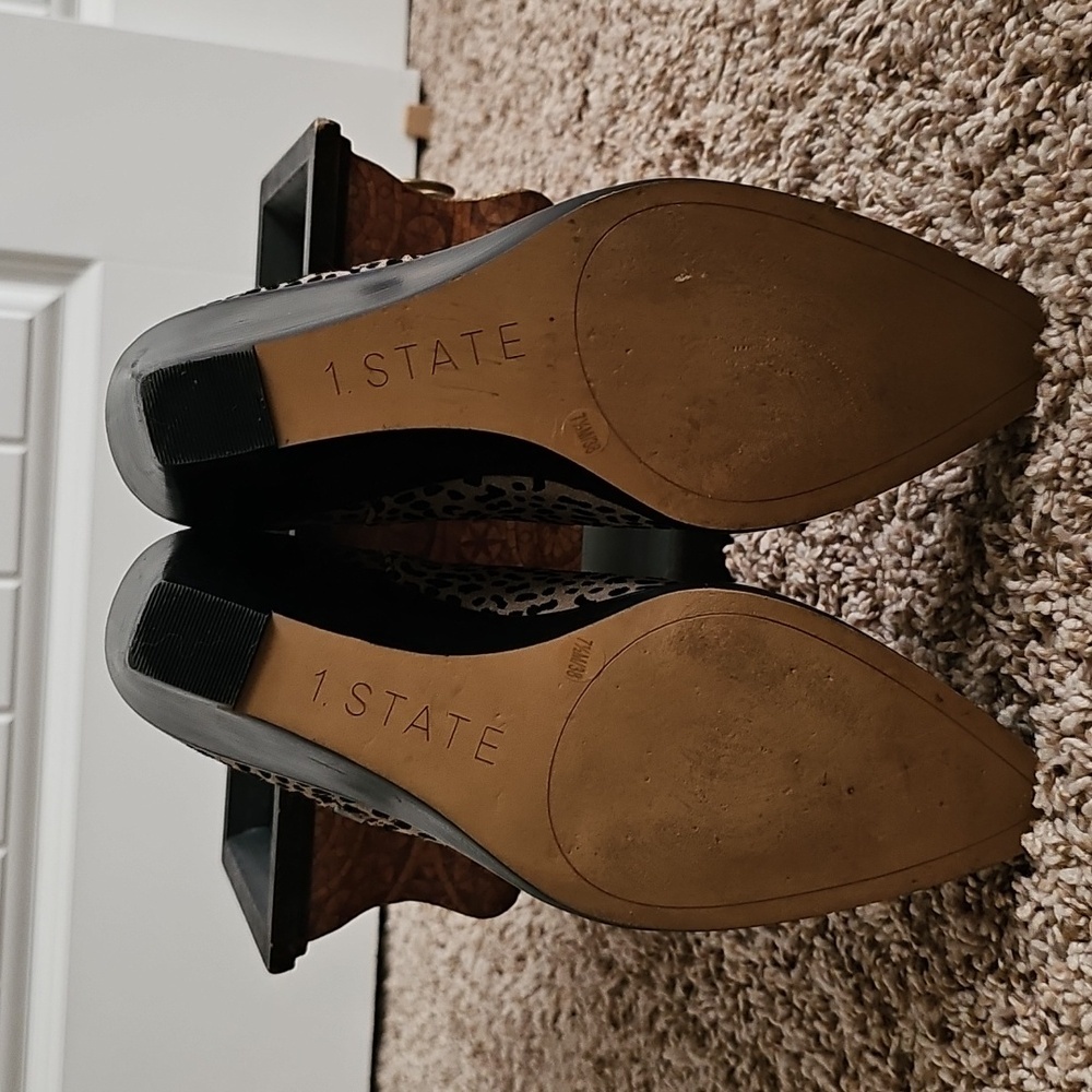 1. State Black and Gray Ankle Boots with Wedge Heel - Picture 5 of 6